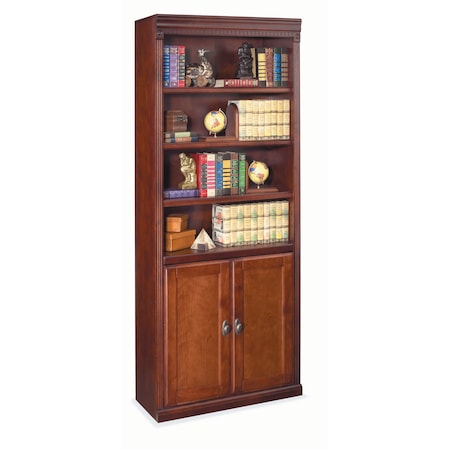 Huntington Club Huntington Club 6 Shelf Wood Bookcase in Vibrant Cherry IMHCR3072DD